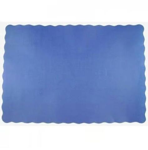 Placemats lace scalloped edge recyclable dark blue paper rectangle 342mm (L) 240mm (W)