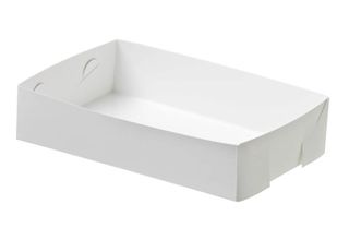 Trays Food Service unhinged polylined white heavy board rectangle 250mm (L) 180mm (W) 55mm (H)