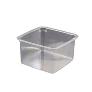 Containers Portion Control unhinged lid recyclable PTE square 300ml 73mm (L) 73mm (W) 50mm (H)