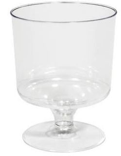 Glasses Wine recyclable clear PET 177ml