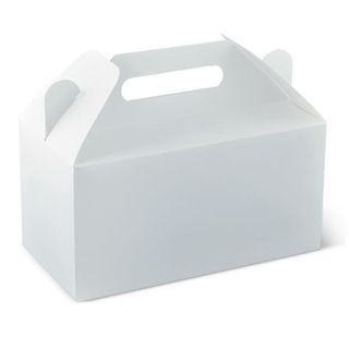 Boxes Snack with Handle folded lid recyclable cardboard rectangle 220mm (L) 115mm (W) 114mm (H)