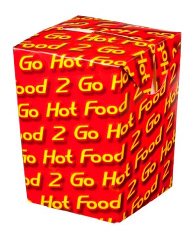 Boxes "Hot Food Fast" folded recyclable cardboard rectangle 71mm (L) 71mm (W) 105mm (H)