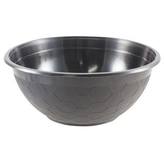 Bowls Noodle 1000ml unhinged flat recyclable black plastic round 175mm (D) 75mm (H)