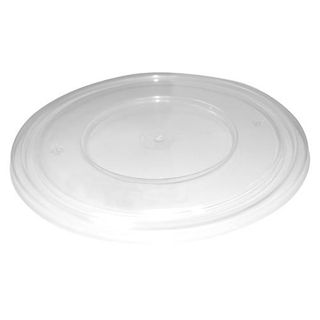 Bowl Lids Noodle unhinged flat recyclable clear plastic round 178mm (D)