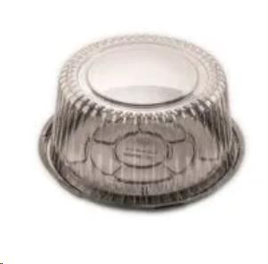 Cake Base & Dome black/clear plastic round 216mm (D) 75mm (H)