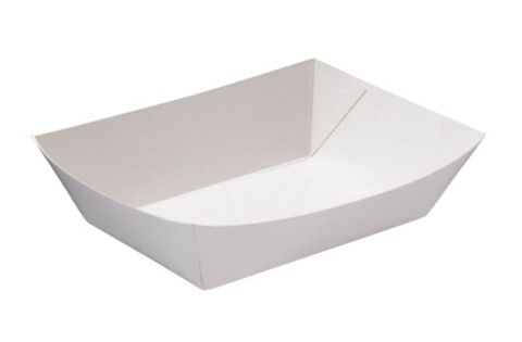Trays Food Service no lid compostable white heavy board rectangle 110mm (L) 76mm (W) 40mm (H)