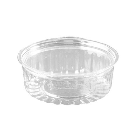 Shobowl hinged flat lid clear plastic round 118mm (D) 42mm (H)