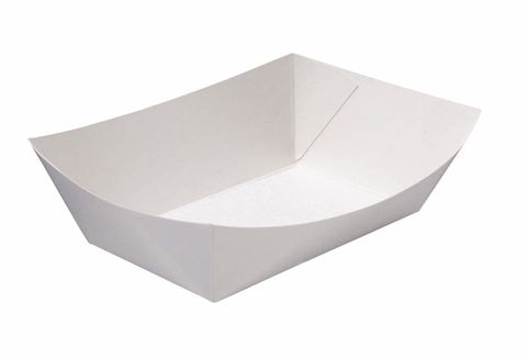 Trays Food Service no lid compostable white heavy board rectangle 140mm (L) 85mm (W) 55mm (H)