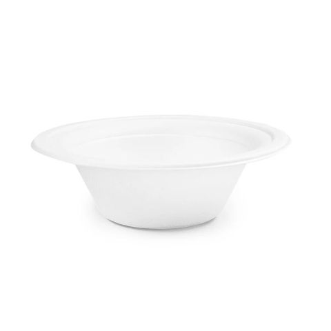 Bowls no lid biodegradable white natural fibre round 155mm (D) 35mm (H)