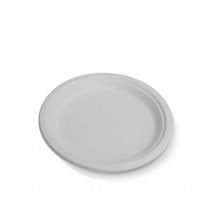 Plates biodegradable white natural fibre round 225mm (D)