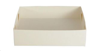 Trays Food Service unhinged polylined white heavy board rectangle 145mm (L) 108mm (W) 45mm (H)