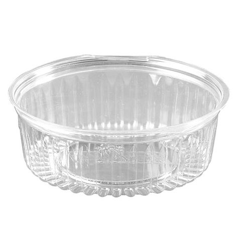 Shobowl hinged flat lid clear plastic round 175mm (D) 60mm (H)