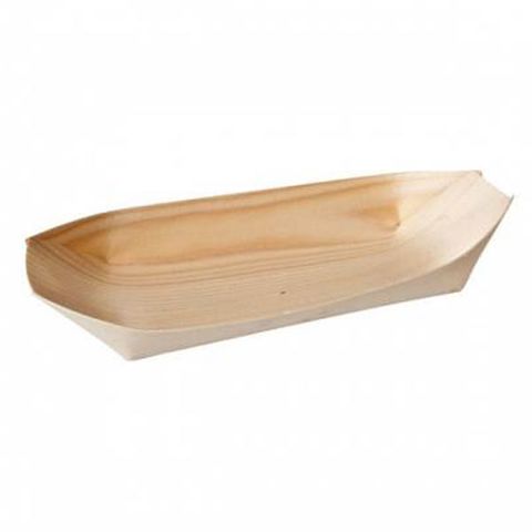 Trays Boat no lid biodegradable natural pine oval 170mm (L) 85mm (W)