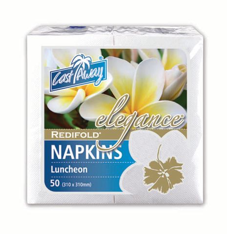 Napkins Lunch GT fold quilted white 2ply