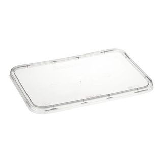 Container Lids Microwave Safe unhinged lid recyclable clear polypropylene rectangle
