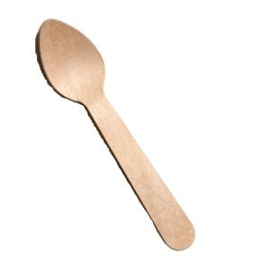 Cutlery Teaspoons compostable natural wooden pkt 100