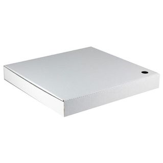 Boxes Pizza hinged recyclable white cardboard square 11"
