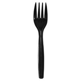 Cutlery Forks black plastic