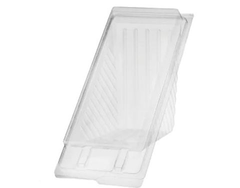 Containers Wedge sandwich hinged lid recyclable PET 165mm (L) 72mm (W) 80mm (H)