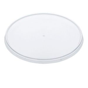Container Lids Tamper Evident clear plastic round 118mm (D)