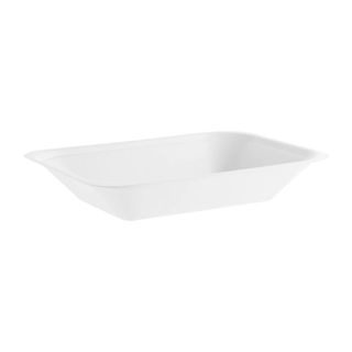 Trays Food Service no lid biodegradable natural bagasse rectangle 178mm (L) 127mm (W) 40mm (H)