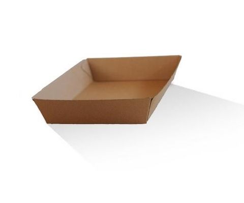 Trays Food Service no lid fluted compostable cardboard rectangle 228mm (L) 152mm (W) 45mm (H)