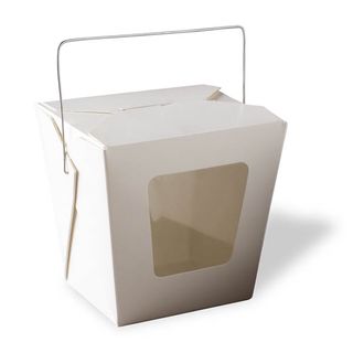 Cup Cake Box Window white milkboard square 100mm (L) 100mm (W) 75mm (H)