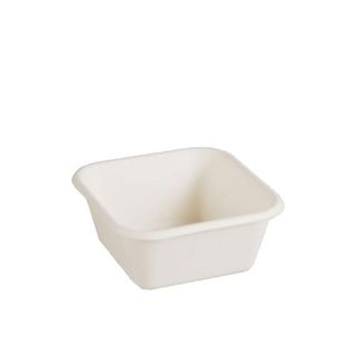 Trays Food Service unhinged lid biodegradable natural bagasse square 95mm (L) 95mm (W) 43mm (H)