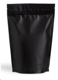 Coffee Pouches No Valve resealable black plastic 500g