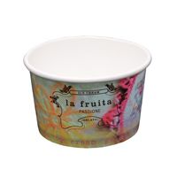 Icecream/Gelato Cups recyclable la fruita paper 8oz