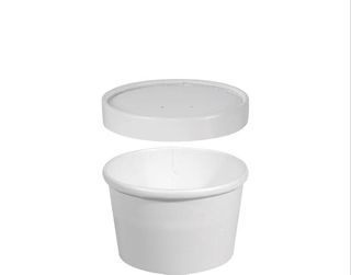 Containers Icecream vented lid included white cardboard round 91mm (D) 61mm (H)