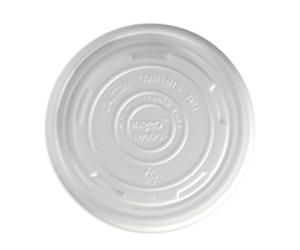 Bowl Lids Soup unhinged flat biodegradable opaque PLA round 119mm (D)