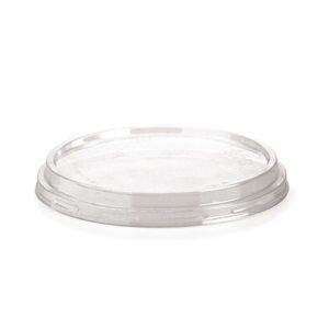 Container Lids Deli unhinged lid biodegradable clear PLA round 121mm (D)