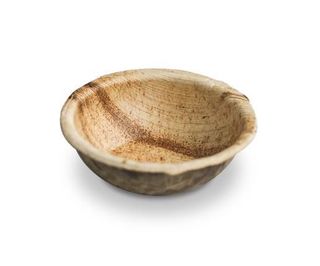 Bowls no lid biodegradable natural palm leaf round 76mm (D)
