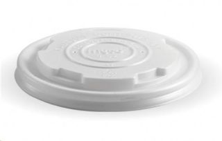 Bowl Lids Soup unhinged flat biodegradable opaque PLA round 92mm (D)