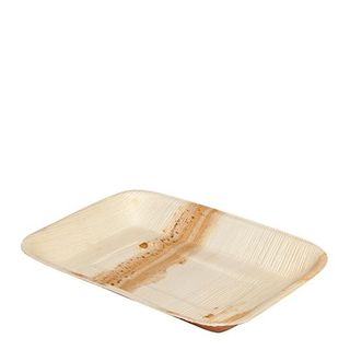 Trays Food Service unhinged biodegradable natural palm leaf rectangle 203mm (L) 152mm (W)