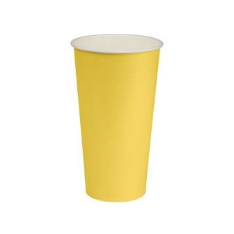 Milkshake Cups recyclable yellow paper 22oz