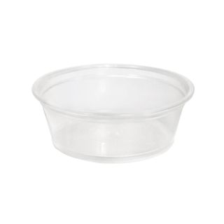 Containers Portion Control no lid clear plastic round 50ml 65mm (D) 22mm (H)