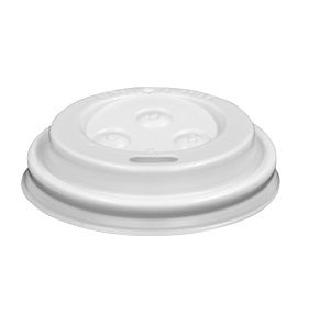 Coffee Cups Lids 4oz flat recyclable white PET ctn 1000