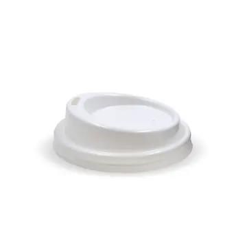 Coffee Cups Lids 4oz flat recyclable white PET ctn 1000