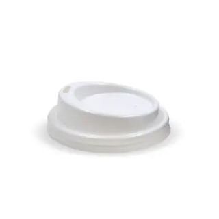 Coffee Cups Lids 4oz flat recyclable white PET ctn 1000