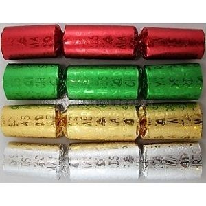 Bon Bons green/gold/red/silver foil 200mm (L) box 100