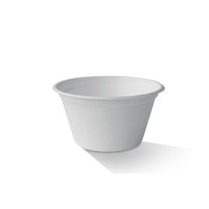 Bowls unhinged flat biodegradable natural bagasse round 116mm (D) 63mm (H)