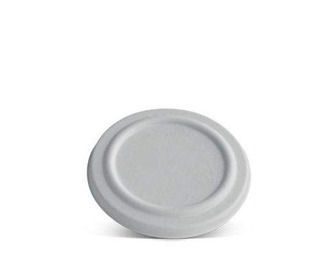 Bowl Lids unhinged flat biodegradable natural bagasse round 122mm (D) 12mm (H)