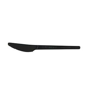 Cutlery Knives biodegradable black bioplastic 165mm (L)