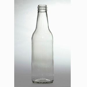 Drink Bottles clear glass round 330ml 28mm (D)