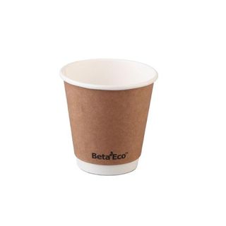 Coffee Cups double wall compostable brown paper 8oz