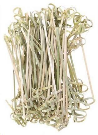 Toothpicks Knotted compostable natural bamboo 100mm (L)
