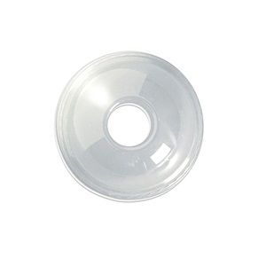 Lids clear dome with hole bio cup 96mm PLA