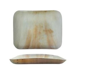 Plates compostable natural palm leaf rectangle 203mm (L) 127mm (W)